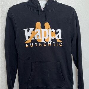 Kappa Men's Black and Gold Hoodie
